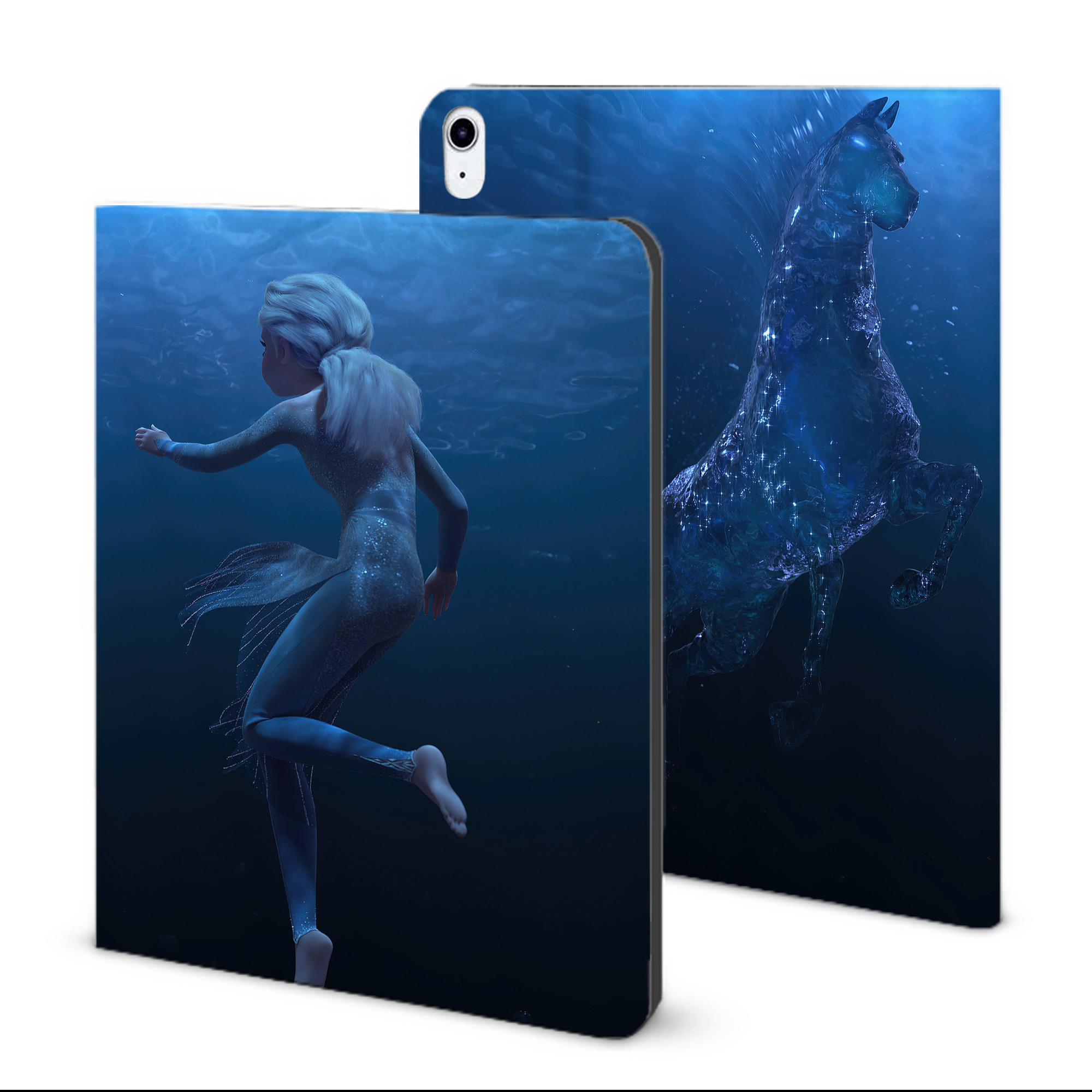 （画像用） アナと雪の女王 アンナ エルサ Frozen Anna Elsa IPad ケース ブック型 PUレザー TPU 耐衝撃 軽量 薄型 ペン収納なし 全面保護 IPad 各モデル対応